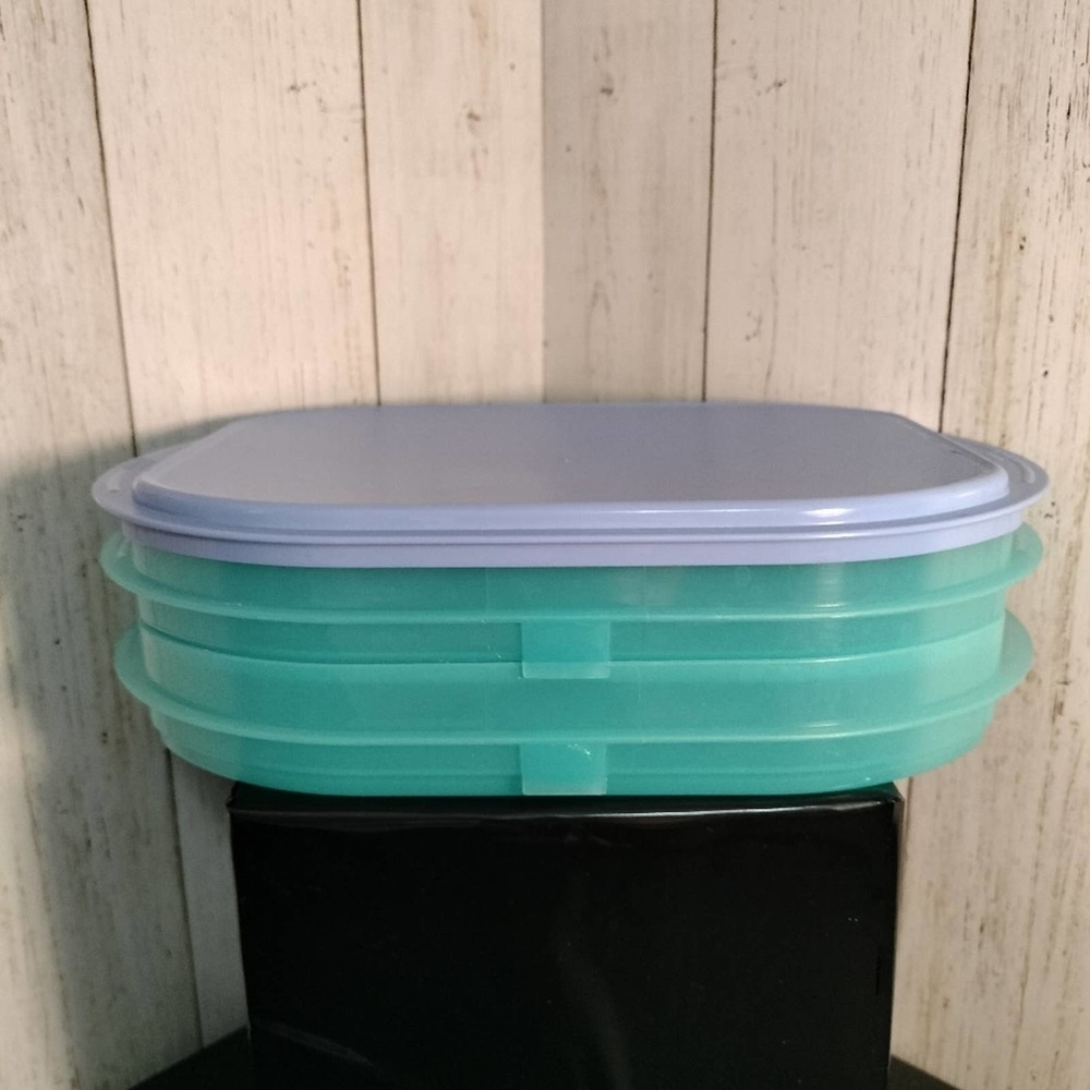 Tupperware Fridge Stackable Containers #5102 w/ lid #2575 deli meat cheese (E9)